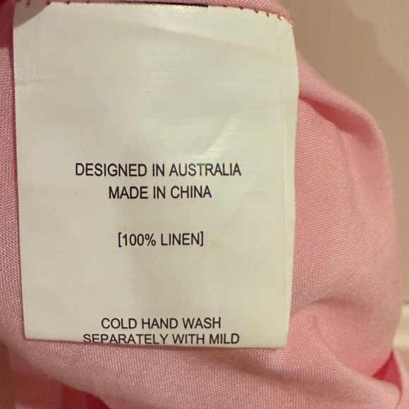 Linen Lux Pink Peony 100% Linen Dress 8 - Picture 7 of 7